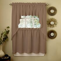 Conjunto de Cortinas para Cozinha Sweet Home Collection (5 Unidades) - Taupe