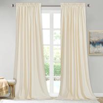 Conjunto de cortinas StangH Thick Velvet de 2 painéis 132x274cm - Blacko