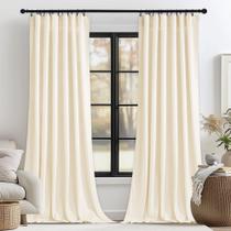 Conjunto de cortinas StangH Thick Velvet de 2 painéis 132x274cm Ivory