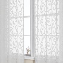 Conjunto de cortinas transparentes OWENIE Furman 40x180cm, 2 painéis, branco