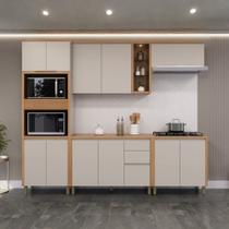 Conjunto de Cozinha Allure Linea Brasil 5 Peças Torre Quente Armários e Balcões