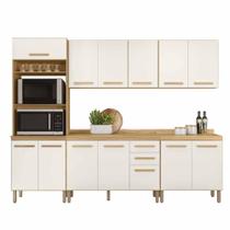 Conjunto de Cozinha Celeste Modulado com 13 Portas 2 Gavetas