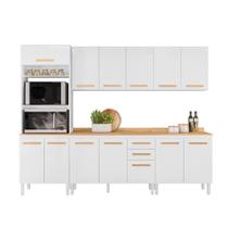 Conjunto de Cozinha Celeste Modulado com 13 Portas 2 Gavetas
