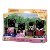 Conjunto De Cozinha Familiar De Gato Preto Para Meninas, Brinquedos De Famílias Sylvanian Para
