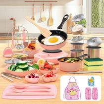 Conjunto de cozinha Gotoofun Kid Real Mini Kitchen, 37 peças, 8 a 12 anos Conjunto de cozinha Gotoofun Kid Real Mini Kitchen, 37 peças, 8 a 12 anos