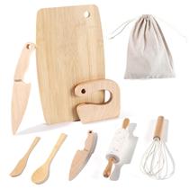 Conjunto de cozinha IHFAIO Kids Kids Kids para cozinhar de verdade, 8 peças