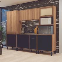 Conjunto de Cozinha Modulada 4 Peças 11 Portas 1 Gaveta Thalita Marrom Conjunto de Cozinha Modulada 4 Peças 11 Portas 1 Gaveta Thalita Marrom