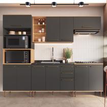 Conjunto de Cozinha Modulada Completa 5 Peças 280cm Isabelle Delmarco Conjunto de Cozinha Modulada Completa 5 Peças 280cm Isabelle Delmarco
