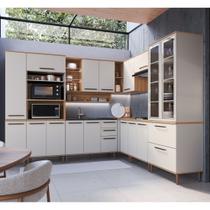 Conjunto de Cozinha Modulada Completa de Canto 10 Peças 300cm Isabelle Delmarco Conjunto de Cozinha Modulada Completa de Canto 10 Peças 300cm Isabelle Delmarco