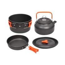 Conjunto De Cozinha Para Camping Ao Ar Livre, Panela De Alumínio, Utensílios De Mesa, Kit Para
