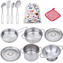 Conjunto de cozinha para crianças: panelas e frigideiras Real Steel com utensílios 3+ Y