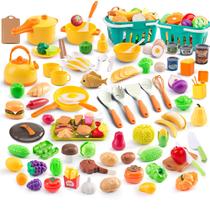 Conjunto de cozinha Play Bruvoalon 200 unidades de utensílios de cozinha e brinquedos para comida