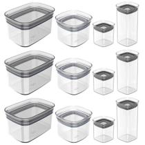 Conjunto de Cozinha Porta Tempero OU 12un Block Transparente