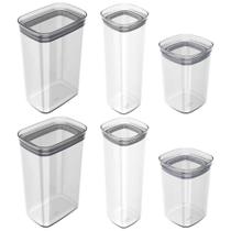 Conjunto De Cozinha Porta Tempero Ou 6Un Block Transparente