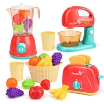 Conjunto de cozinha Pretend Play Aomola com batedeira, liquidificador, torradeira