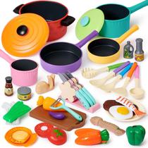 Conjunto de cozinha Pretend Play Lonico com 35 acessórios para crianças