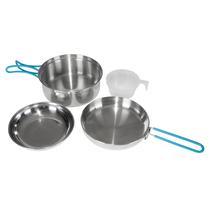 Conjunto de cozinha Stansport One Person em aço inoxidável prateado 1L