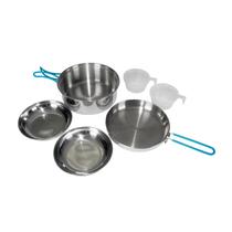 Conjunto de cozinha Stansport para duas pessoas em aço inoxidável 1,5 L prateado Conjunto de cozinha Stansport para duas pessoas em aço inoxidável 1,5 L prateado