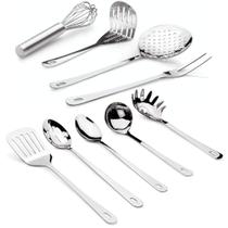 Conjunto de cozinhar e servir Lu Cucina Premium em aço inoxidável 9 unidades