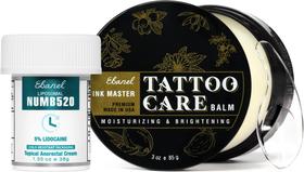 Conjunto de creme anestésico e bálsamo para tatuagem Ebanel Numb520 90mL