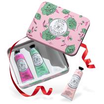 Conjunto de creme para mãos La Chatelaine Rose com 20% de manteiga de karité Conjunto de creme para mãos La Chatelaine Rose com 20% de manteiga de karité