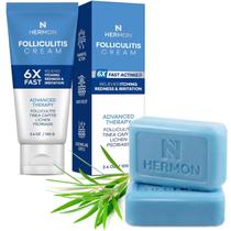Conjunto de creme para tratamento de foliculite e sabonete antifúngico Hermon