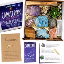 Conjunto de cristais curativos do zodíaco Candle DANCING BEAR Capricorn