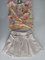 Conjunto de crooped e short menina 3 anos kikixodo Conjunto de crooped e short menina 3 anos kikixodo