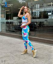 Conjunto de Cropped e Legging em detalhe Strappy branco Conjunto de Cropped e Legging em detalhe Strappy branco