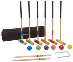 Conjunto de croquet Amazon Basics Six Player com estojo de transporte