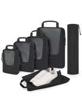 Conjunto de cubos de compressão BAGSMART 6 para viagens, preto