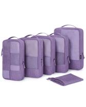 Conjunto de cubos de compressão BAGSMART Travel 6 com bolsa de sapatos Conjunto de cubos de compressão BAGSMART Travel 6 com bolsa de sapatos
