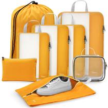 Conjunto de cubos de compressão Gonex 8 com acessórios laranja Conjunto de cubos de compressão Gonex 8 com acessórios laranja
