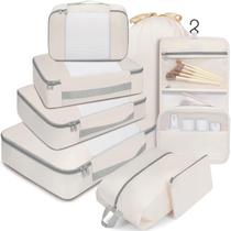 Conjunto de Cubos de Embalagem BAGAIL (8 Peças) - Bege - Para Organização de Viagens Conjunto de Cubos de Embalagem BAGAIL (8 Peças) - Bege - Para Organização de Viagens