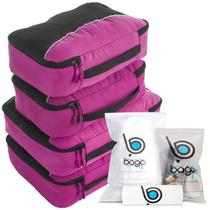 Conjunto de cubos de embalagem Bago, 7 unidades para malas e malas de viagem, rosa