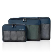 Conjunto de Cubos Organizadores de Viagem Briggs & Riley 3 Peças Azul Marinho Conjunto de Cubos Organizadores de Viagem Briggs & Riley 3 Peças Azul Marinho