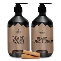 Conjunto de cuidados com a barba Striking Viking Sandalwood com shampoo 300ml