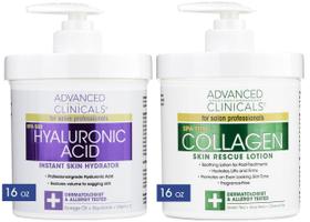 Conjunto de cuidados com a pele Advanced Clinicals, ácido hialurônico, 2 unidades Conjunto de cuidados com a pele Advanced Clinicals, ácido hialurônico, 2 unidades