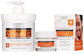 Conjunto de cuidados com a pele Advanced Clinicals Creme corporal com vitamina C e loção facial Conjunto de cuidados com a pele Advanced Clinicals Creme corporal com vitamina C e loção facial