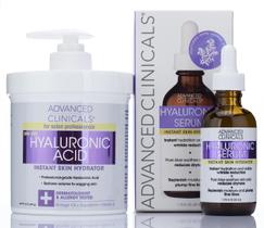 Conjunto de cuidados com a pele, Advanced Clinicals, pacote de 2 peças com ácido hialurônico Conjunto de cuidados com a pele, Advanced Clinicals, pacote de 2 peças com ácido hialurônico