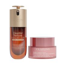 Conjunto de cuidados com a pele Clarins Double Serum Light + Multi-Active Day Conjunto de cuidados com a pele Clarins Double Serum Light + Multi-Active Day