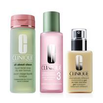 Conjunto de cuidados com a pele Clinique 3-Step Clean para combinação oleosa