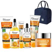 Conjunto de cuidados com a pele com vitamina C hidratante e anti-rugas com caixa Conjunto de cuidados com a pele com vitamina C hidratante e anti-rugas com caixa