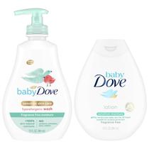 Conjunto de cuidados com a pele do bebê Dove Sensitive Wash & Lotion 385 ml