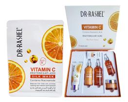 Conjunto de cuidados com a pele Dr. Rashel Vitamina C com ácido hialurônico e colágeno