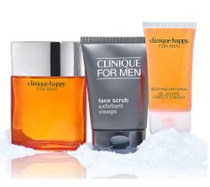 Conjunto de cuidados com a pele e fragrância Clinique Happy For Him, 3 peças Conjunto de cuidados com a pele e fragrância Clinique Happy For Him, 3 peças