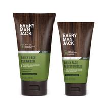 Conjunto de cuidados com a pele Every Man Jack Daily Face Wash & Lotion, pacote com 2 unidades