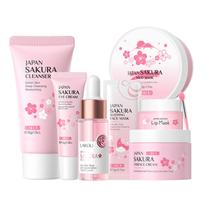 Conjunto de cuidados com a pele Fashion Base Japan Sakura 7 unidades para adolescentes de 10 a 12 anos Conjunto de cuidados com a pele Fashion Base Japan Sakura 7 unidades para adolescentes de 10 a 12 anos