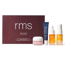 Conjunto de cuidados com a pele: kit RMS Beauty Skincare Secrets com óleo de beleza Kakadu, creme Kakadu Luxe, spray hidratante SuperSerum e máscara labial Lipnights