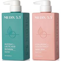 Conjunto de cuidados com a pele Medix 5.5 Ácido glicólico AHA esfoliante e ácido hialurônico Conjunto de cuidados com a pele Medix 5.5 Ácido glicólico AHA esfoliante e ácido hialurônico